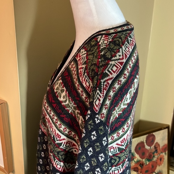 CABELLAS Size 2X NORDIC Ski Zipper Cardigan V-Neck Sweater Longline Cozy - Picture 11 of 16